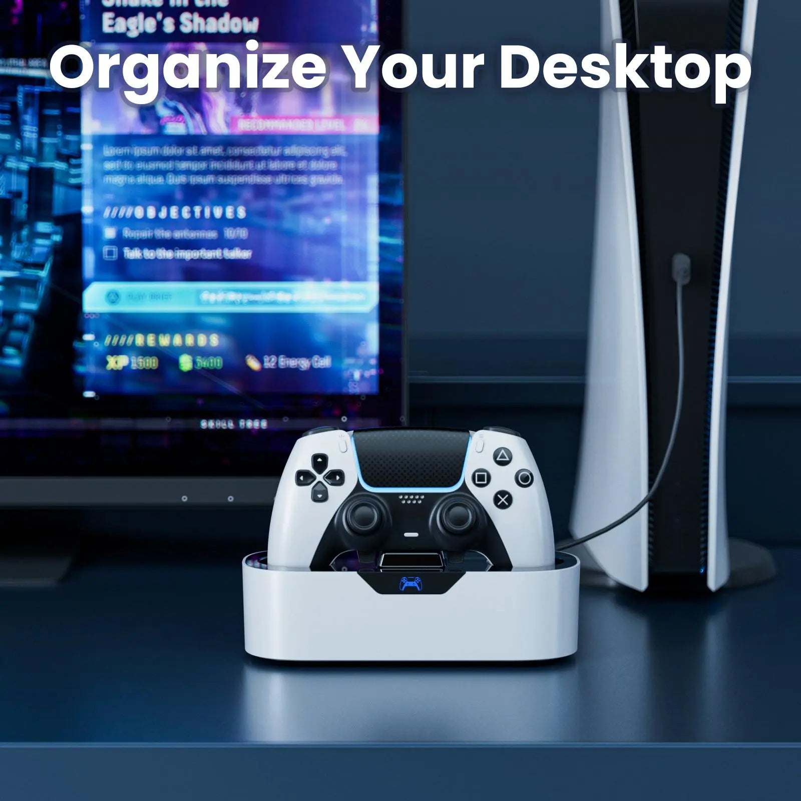 Portable Fast Charging Station for PS5 Controller, 1 Count Game Consoles Desktop Wireless Charging Holder, Console Accessories, Gaming Items, Controller Charger