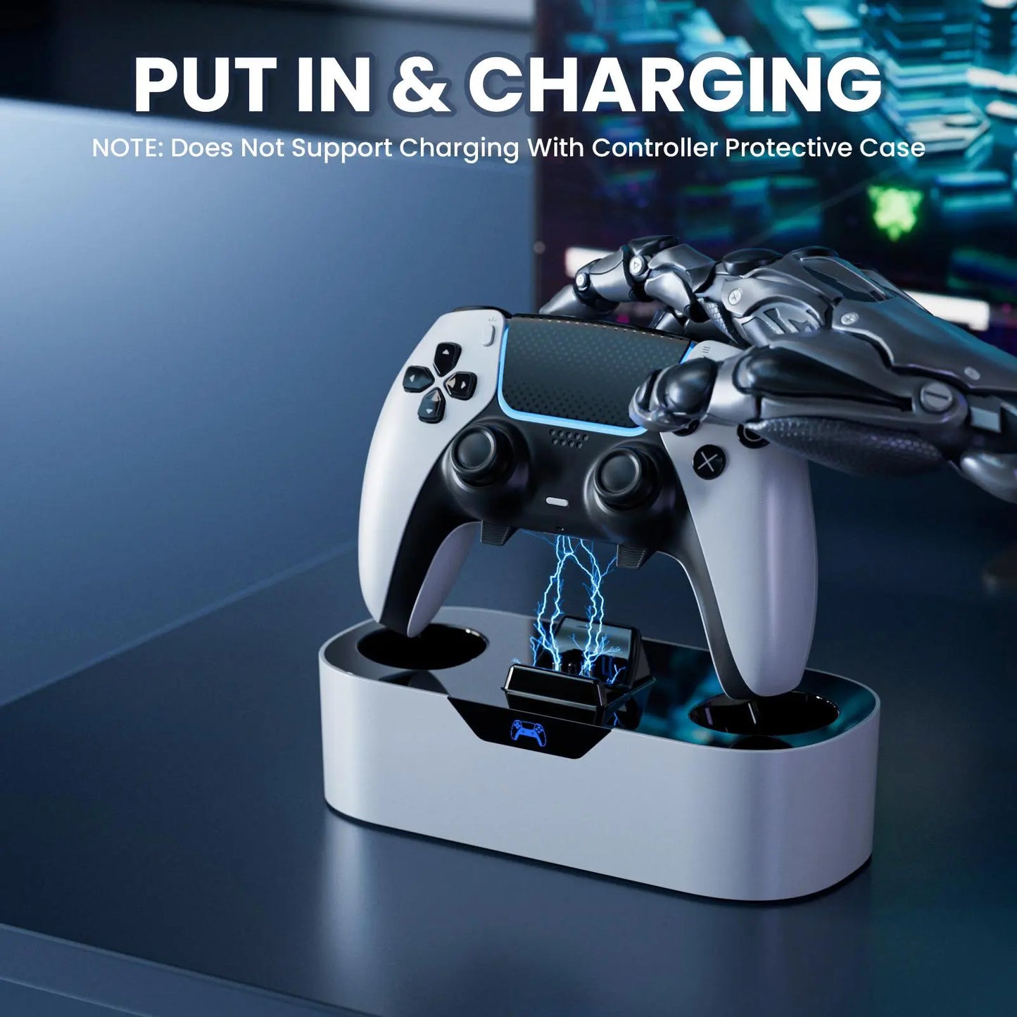 Portable Fast Charging Station for PS5 Controller, 1 Count Game Consoles Desktop Wireless Charging Holder, Console Accessories, Gaming Items, Controller Charger